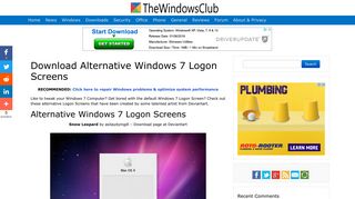 
                            8. Alternative Logon UI screens for Windows 7 - The Windows Club