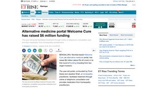 
                            8. Alternative medicine portal Welcome Cure has raised $6 million funding