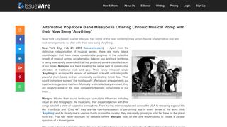 
                            8. Alternative Pop Rock Band Missyou is Offering Chronic Musical Pomp ...