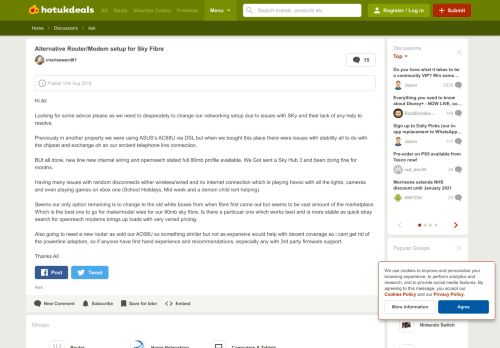
                            9. Alternative Router/Modem setup for Sky Fibre - hotukdeals