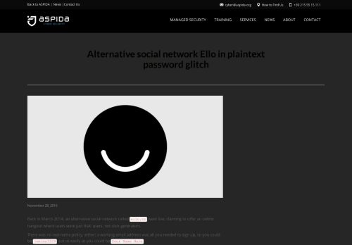 
                            10. Alternative social network Ello in plaintext password glitch – Aspida ...