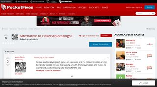 
                            9. Alternative to Pokertableratings? - Poker Advice - PocketFives