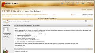 
                            9. Alternative zu Plesk, welche Software? › Vor der Installation und ...