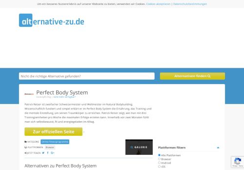 
                            10. Alternativen zu Perfect Body System - Die besten Perfect Body System ...
