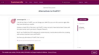 
                            7. Alternatives to FireRTC? - Scammer.info - Share scammer numbers ...