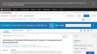 
                            8. Alternatives to Traditional EMS Dispatch and Transport: A ...