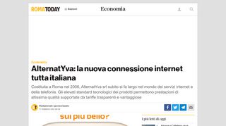 
                            12. AlternatYva: la nuova connessione internet tutta italiana - RomaToday