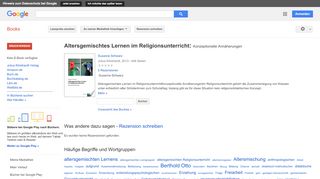 
                            7. Altersgemischtes Lernen im Religionsunterricht: Konzeptionelle ... - Google Books-Ergebnisseite