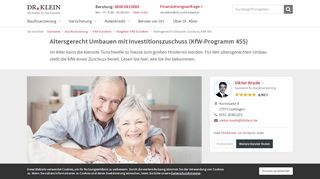 
                            11. Altersgerecht Umbauen Invesititionszuschuss KfW 455 - Dr. Klein