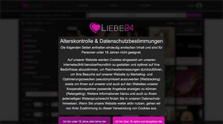 
                            2. Alterskontrolle & Datenschutzbestimmungen - Liebe24.de