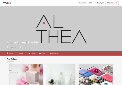 
                            12. Althea Beauty Sdn Bhd Company Profile and Jobs | WOBB