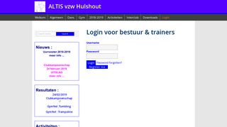 
                            12. ALTIS vzw Hulshout – Login