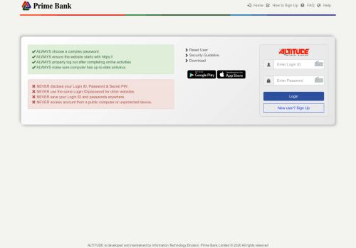 
                            9. ALTITUDE | Internet Banking | Prime Bank Limited | Bangladesh