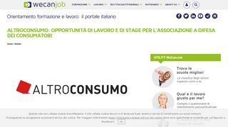 
                            9. Altroconsumo: opportunità di lavoro e di stage per l'associazione a ...