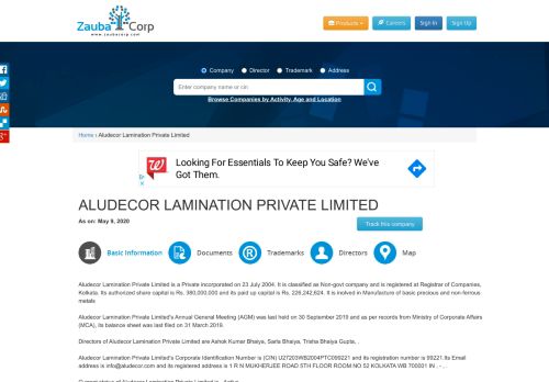 
                            11. ALUDECOR LAMINATION PRIVATE LIMITED - Company, directors ...