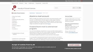 
                            5. Alumni e-mail – University of Copenhagen - Faculty of Social Sciences