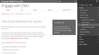 
                            5. Alumni Email - Engage with CMU - Carnegie Mellon University