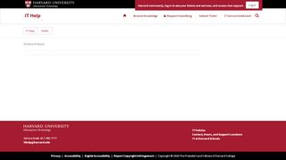 
                            6. Alumni HarvardKey FAQ - IT Help - ServiceNow Service Management