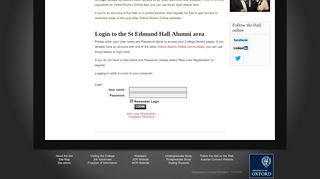 
                            8. Alumni login - St Edmund Hall - Alumni & Development