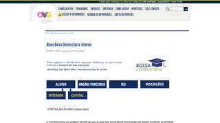 
                            5. Aluno Bolsa Universitária: Interior - Organização das ... - OVG
