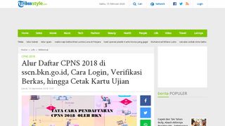 
                            9. Alur Daftar CPNS 2018 di sscn.bkn.go.id, Cara Login, Verifikasi ...