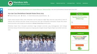 
                            11. Alur dan Cara Pendaftaran Sekolah Ikatan Dinas 2018 - Mamikos Info
