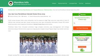 
                            8. Alur dan Cara Pendaftaran Sekolah Ikatan Dinas 2018 - Mamikos Info