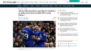 
                            7. Alvaro Morata shows predator's instinct as unbeaten Chelsea kill off ...