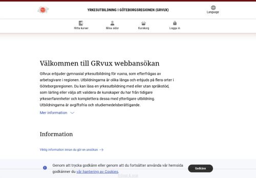 
                            1. Alvis webbansökan Yrkesutbildning i Göteborgsregionen (GRvux)