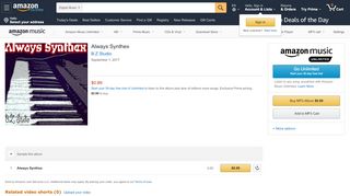
                            6. Always Synthex by B.Z Studio on Amazon Music - Amazon.com