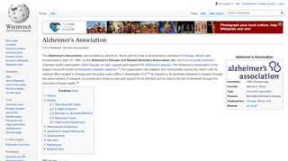 
                            12. Alzheimer's Association - Wikipedia