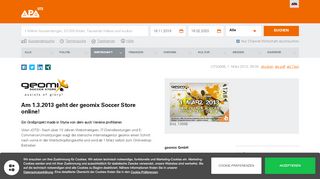 
                            9. Am 1.3.2013 geht der geomix Soccer Store online! | geomix GmbH ...