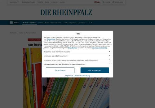 
                            8. Am besten noch vor dem Urlaub: RHEINPFALZ.de