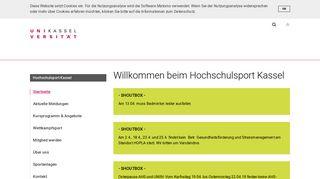 
                            1. Am Hochschulsport teilnehmen! - Hochschulsport Kassel - Uni Kassel