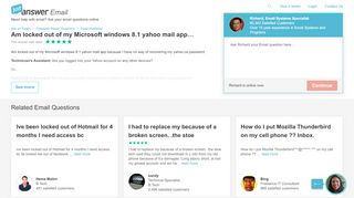 
                            10. Am locked out of my Microsoft windows 8.1 yahoo mail app ...