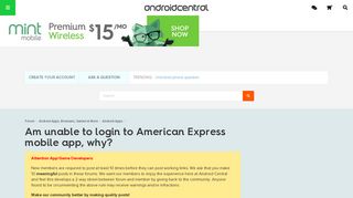 
                            6. Am unable to login to American Express mobile app, why? - Android ...