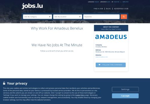 
                            13. Amadeus Benelux Careers, Amadeus Benelux - jobs.lu - Jobs in ...