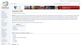 
                            12. Amadeus CRS - Wikipedia