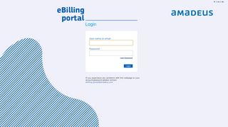 
                            13. Amadeus eBilling Central - Login