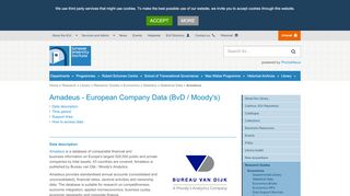 
                            5. Amadeus - European Company Data (Moody's/BvD) • European ...