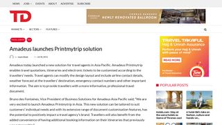 
                            9. Amadeus launches Printmytrip solution - Travel Daily Media