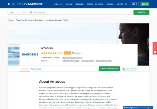 
                            12. Amadeus Placements, Internships, Jobs and Reviews - Company ...