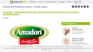 
                            6. Amadori - Posizioni aperte per Agenti di commercio e profili tecnici e ...