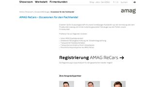 
                            2. AMAG ReCars – Occasionen für den Fachhandel - amag.ch