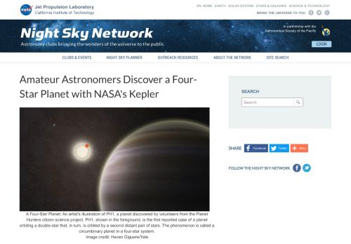 
                            11. Amateur Astronomers Discover a Four-Star Planet with ...