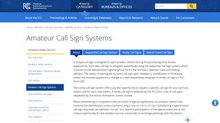 
                            13. Amateur Call Sign Systems | Federal Communications Commission