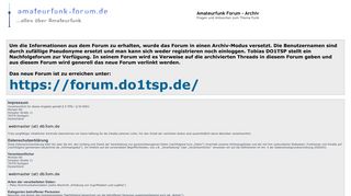 
                            8. Amateurfunk Forum • Homepage auf DARC Server?