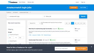 
                            7. Amateurmatch login Jobs, Employment | Freelancer