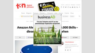 
                            9. Amazon Alexa beherrscht jetzt 15.000 Skills – diese 10 solltest du dir ...