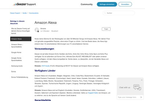 
                            11. Amazon Alexa – Deezer Support